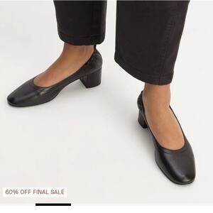 Everlane The Day Heel The Italian Leather All Day Heel Women's Size 8.5 black